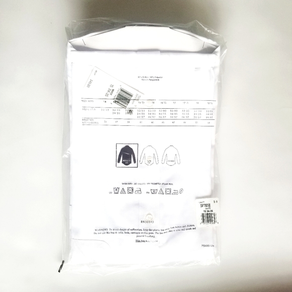 NWT Easy Care Van Heusen Dress Shirt 15 34/35 - Picture 3 of 3